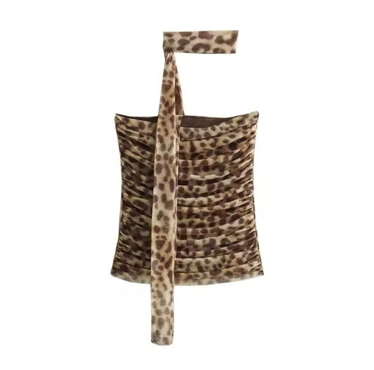 2-Piece Leopard Print Top