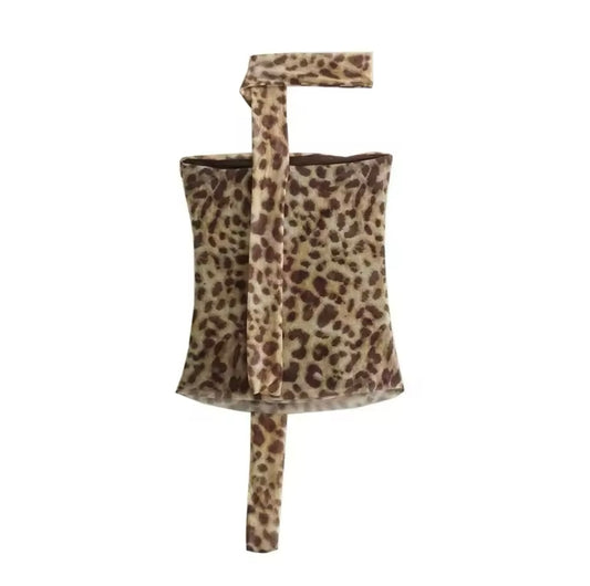 2-Piece Leopard Print Top